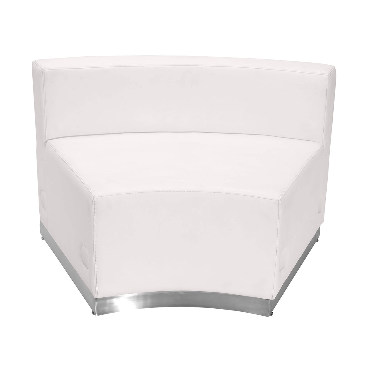 Flash Furniture ZB-803-530-SET-WH-GG 8 PC White LeatherSoft Modular Reception Configuration w/Taut Back &Seat (Melrose White) - View 5