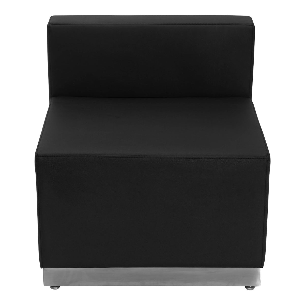 Flash Furniture ZB-803-560-SET-BK-GG 9 PC Black LeatherSoft Modular Reception Configuration w/Taut Back &Seat - View 3