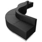 Flash Furniture ZB-803-580-SET-BK-GG 6 PC Black LeatherSoft Modular Reception Configuration w/Taut Back &Seat - Main view