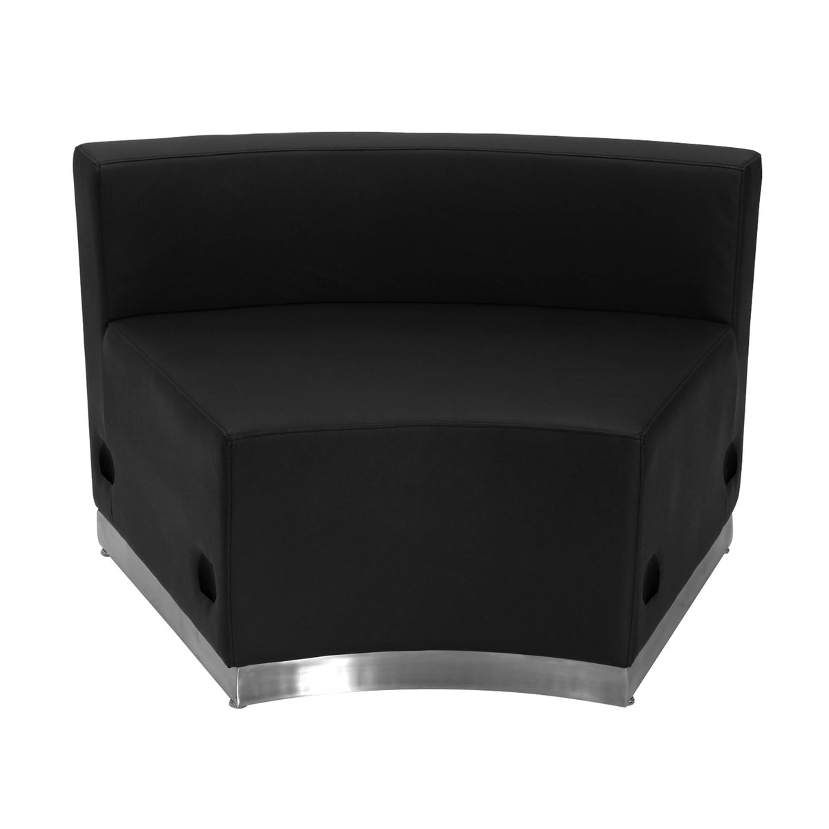 Flash Furniture ZB-803-580-SET-BK-GG 6 PC Black LeatherSoft Modular Reception Configuration w/Taut Back &Seat - View 4