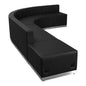 Flash Furniture ZB-803-610-SET-BK-GG 5 PC Black LeatherSoft Modular Reception Configuration w/Taut Back &Seat - Main view
