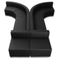 Flash Furniture ZB-803-620-SET-BK-GG 8 PC Black LeatherSoft Modular Reception Configuration w/Taut Back &Seat - Main view