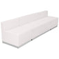 Flash Furniture ZB-803-680-SET-WH-GG 3 PC White LeatherSoft Modular Reception Configuration w/Taut Back &Seat (Melrose White) - Main view
