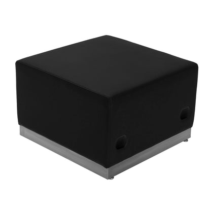 Flash Furniture ZB-803-700-SET-BK-GG 6 PC Black LeatherSoft Modular Reception Configuration w/Taut Back &Seat - View 4