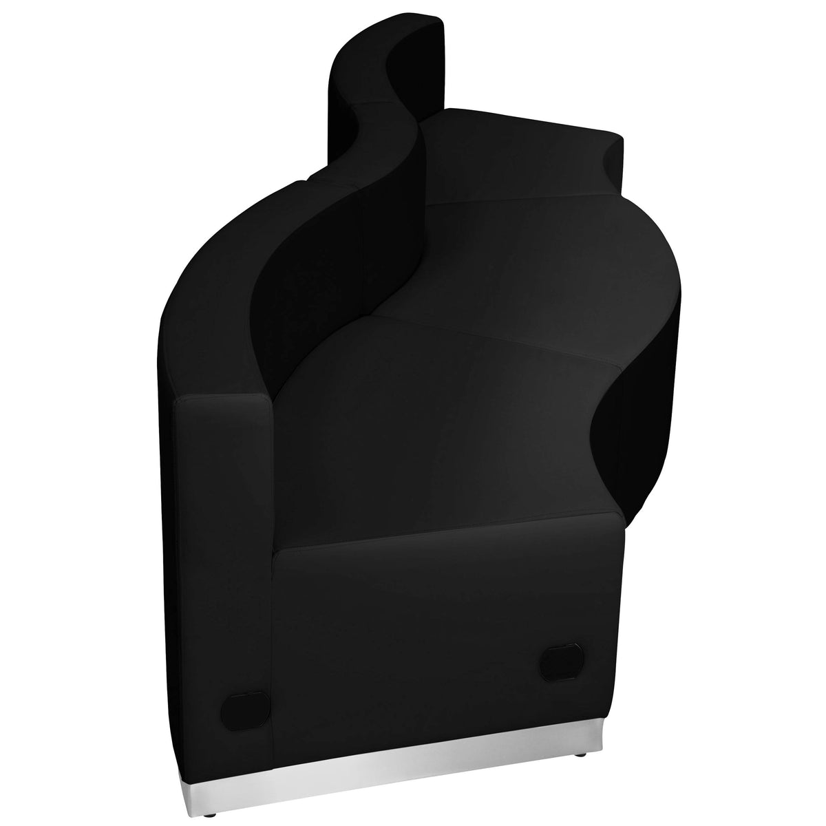 Flash Furniture ZB-803-720-SET-BK-GG 3 PC Black LeatherSoft Modular Reception Configuration w/Taut Back &Seat - View 6