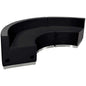 Flash Furniture ZB-803-740-SET-BK-GG 3 PC Black LeatherSoft Modular Reception Configuration w/Taut Back &Seat - Main view