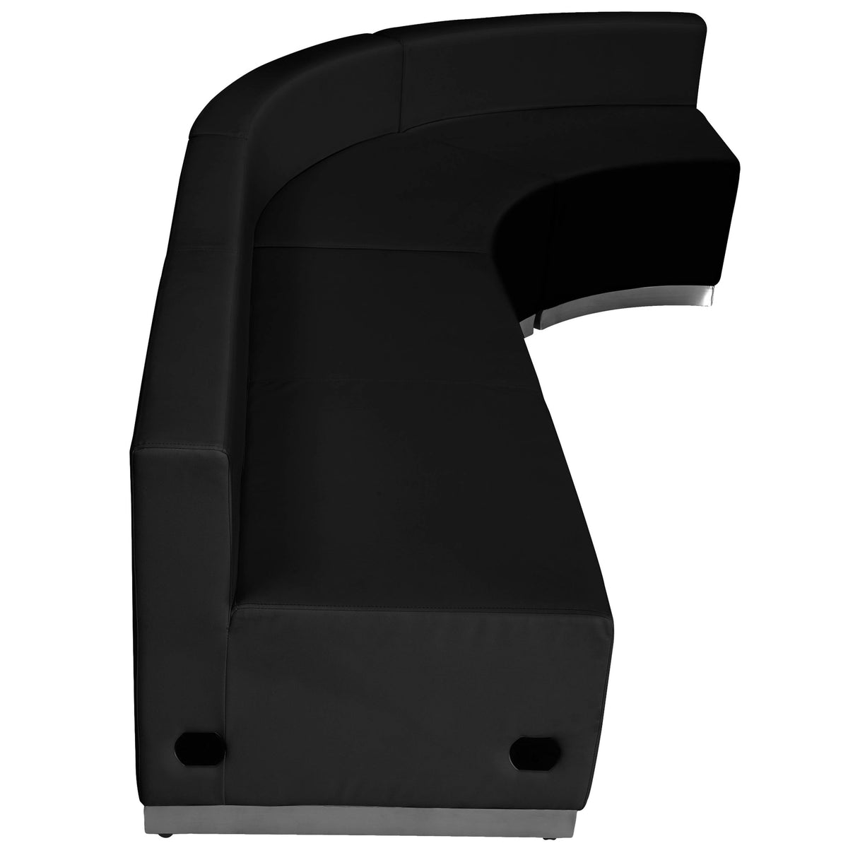 Flash Furniture ZB-803-750-SET-BK-GG 3 PC Black LeatherSoft Modular Reception Configuration w/Taut Back &Seat - View 6