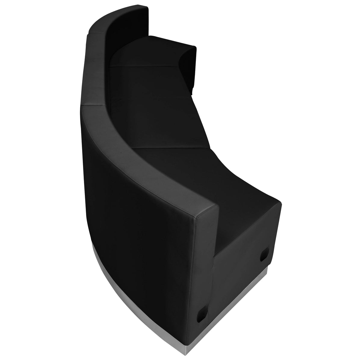 Flash Furniture ZB-803-770-SET-BK-GG 3 PC Black LeatherSoft Modular Reception Configuration w/Taut Back &Seat - View 5