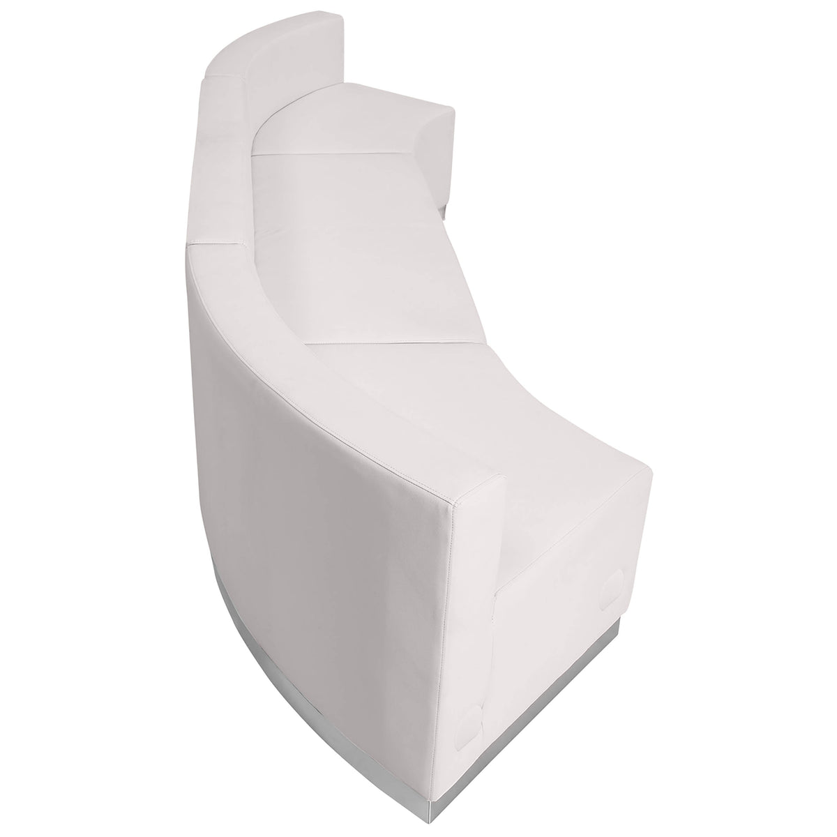 Flash Furniture ZB-803-770-SET-WH-GG 3 PC White LeatherSoft Modular Reception Configuration w/Taut Back &Seat (Melrose White) - View 5