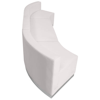 Flash Furniture ZB-803-770-SET-WH-GG 3 PC White LeatherSoft Modular Reception Configuration w/Taut Back &Seat (Melrose White) - View 5