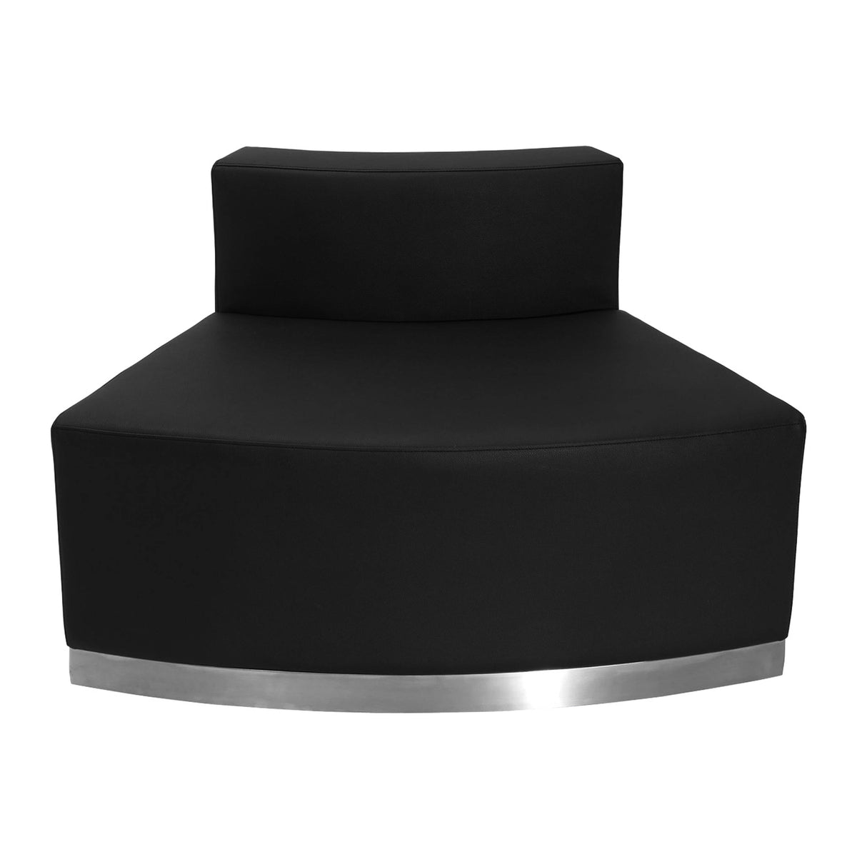 Flash Furniture ZB-803-790-SET-BK-GG 3 PC Black LeatherSoft Modular Reception Configuration w/Taut Back &Seat - View 4