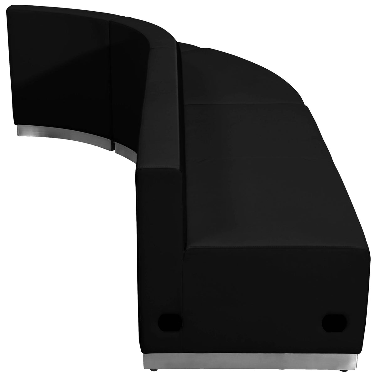 Flash Furniture ZB-803-790-SET-BK-GG 3 PC Black LeatherSoft Modular Reception Configuration w/Taut Back &Seat - View 6