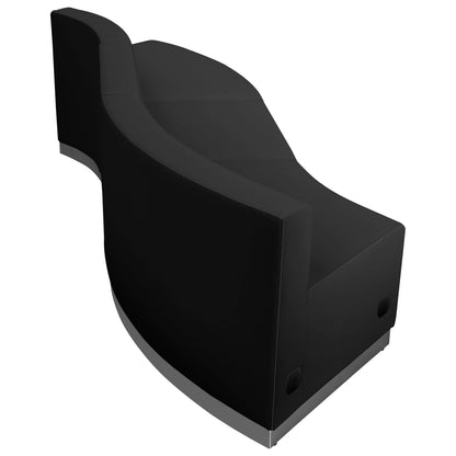 Flash Furniture ZB-803-830-SET-BK-GG 3 PC Black LeatherSoft Modular Reception Configuration w/Taut Back &Seat - View 3