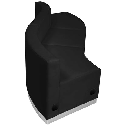 Flash Furniture ZB-803-830-SET-BK-GG 3 PC Black LeatherSoft Modular Reception Configuration w/Taut Back &Seat - View 7
