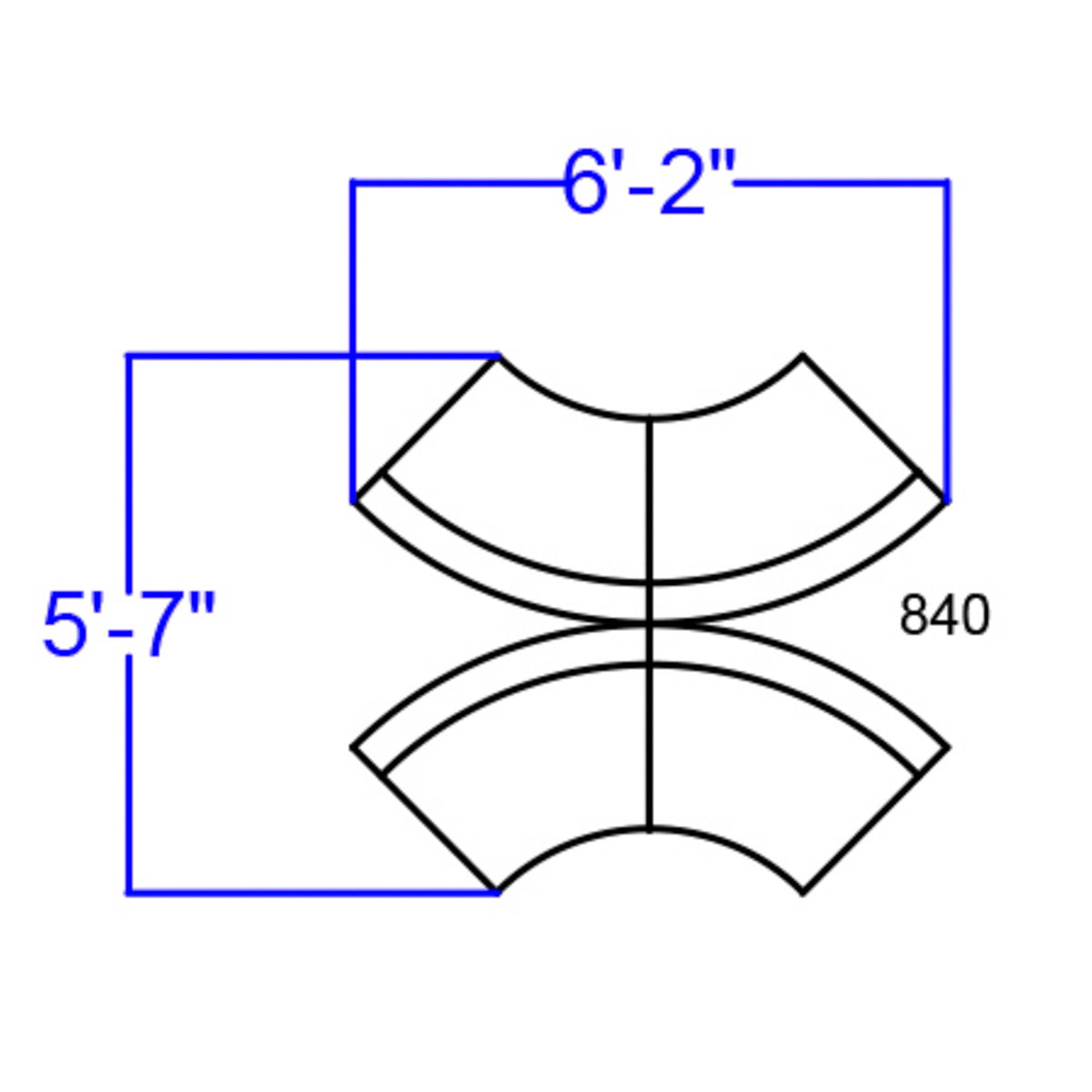 Flash Furniture ZB-803-840-SET-WH-GG 4 PC White LeatherSoft Modular Reception Configuration w/Taut Back &Seat (Melrose White) - View 2
