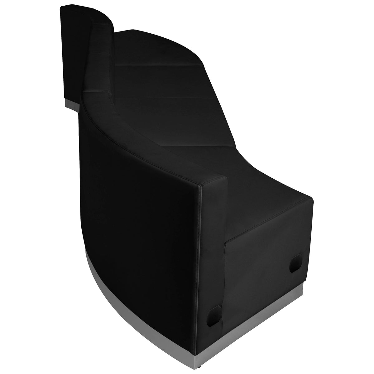 Flash Furniture ZB-803-850-SET-BK-GG 3 PC Black LeatherSoft Modular Reception Configuration w/Taut Back &Seat - View 6
