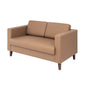 Flash Furniture ZB-8921-2S-COGNAC-GG Commercial Lobby Loveseat with 2 Outlets/1 USB/1 USB-C Ports-Cognac LeatherSoft - Main view