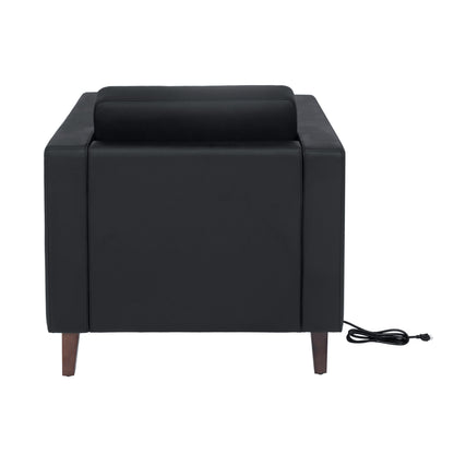 Flash Furniture ZB-8921-SET-BLK-GG 3 PC Commercial Seating Set with Outlets/USB/USB-C Ports in Black LeatherSoft - View 8