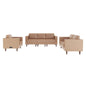 Flash Furniture ZB-8921-SET-COGNAC-GG 3 PC Commercial Seating Set with Outlets/USB/USB-C Ports in Cognac LeatherSoft - Main view