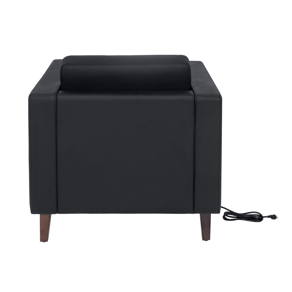 Flash Furniture ZB-8921-SET3-BLK-GG 3 PC Commercial Seating Set with Outlets/USB/USB-C Ports in Black LeatherSoft - View 7