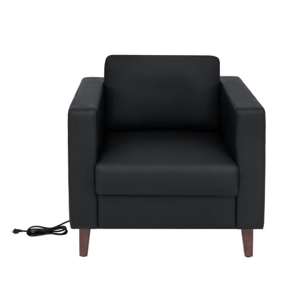Flash Furniture ZB-8921-SET3-BLK-GG 3 PC Commercial Seating Set with Outlets/USB/USB-C Ports in Black LeatherSoft - View 10