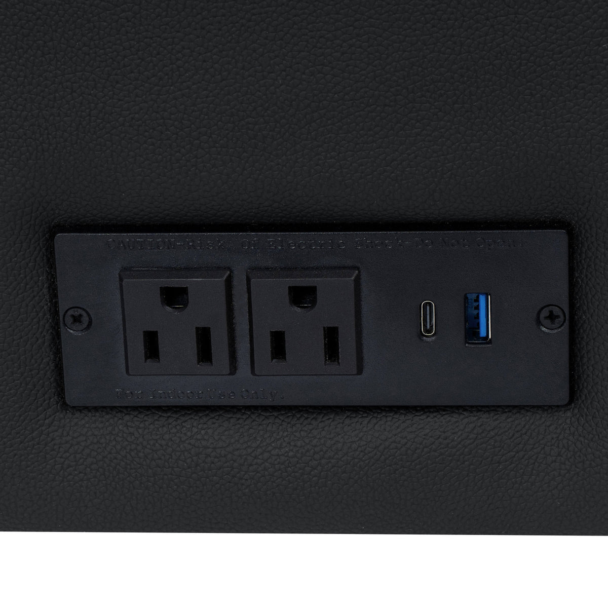 Flash Furniture ZB-8921-SET3-BLK-GG 3 PC Commercial Seating Set with Outlets/USB/USB-C Ports in Black LeatherSoft - View 11