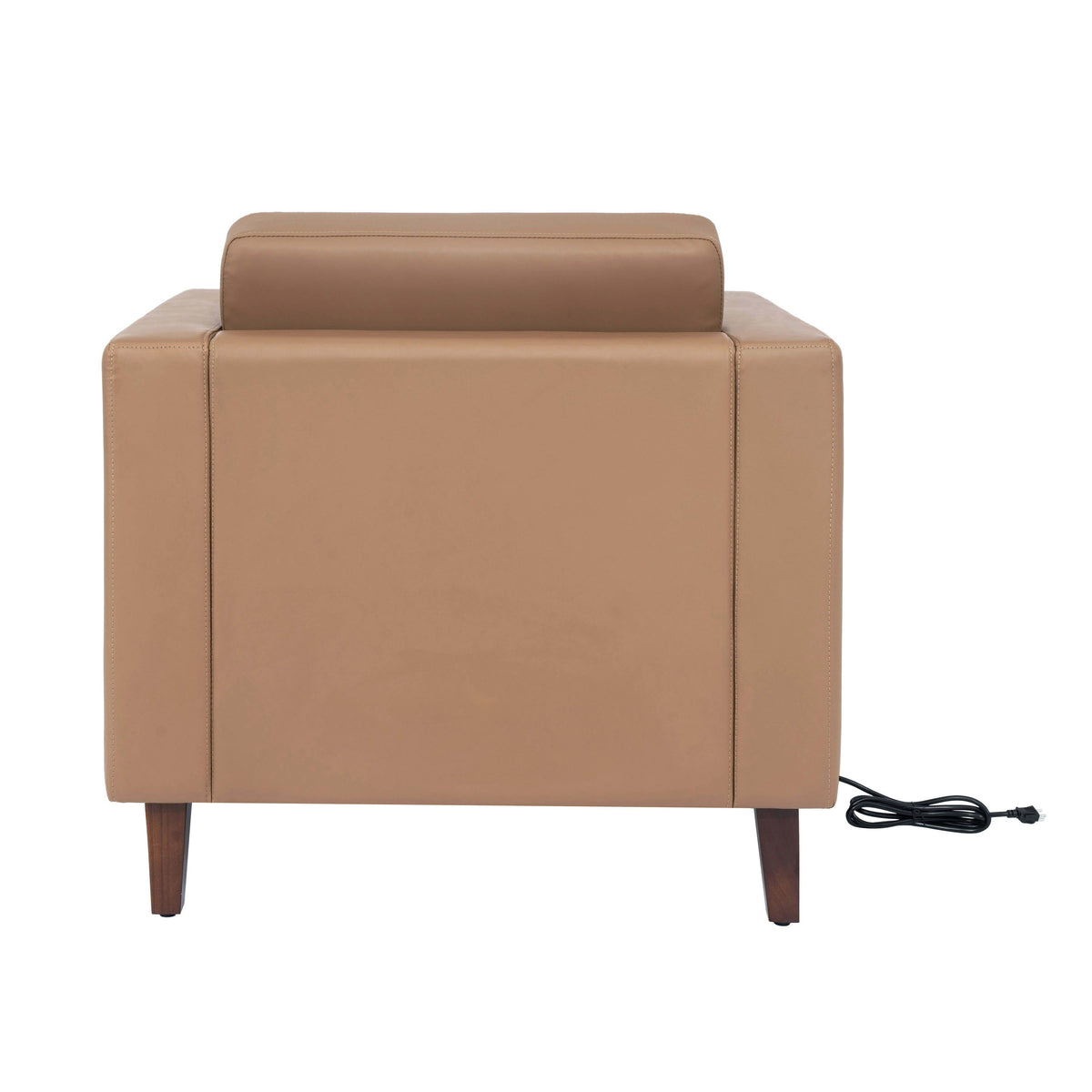 Flash Furniture ZB-8921-SET3-COGNAC-GG 3 PC Commercial Seating Set with Outlets/USB/USB-C Ports in Cognac LeatherSoft - View 7