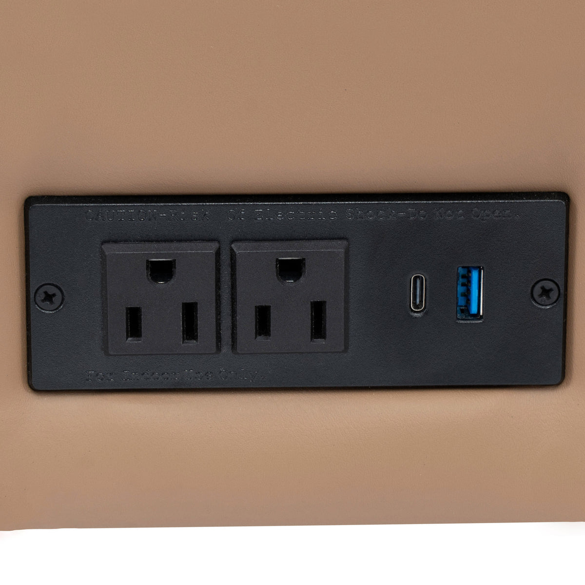 Flash Furniture ZB-8921-SET3-COGNAC-GG 3 PC Commercial Seating Set with Outlets/USB/USB-C Ports in Cognac LeatherSoft - View 11