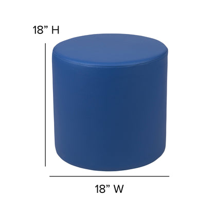 Flash Furniture ZB-FT-045R-18-BLUE-GG 18"H Soft Seating Flexible Circle for Classrooms and Common Spaces - Blue - View 5