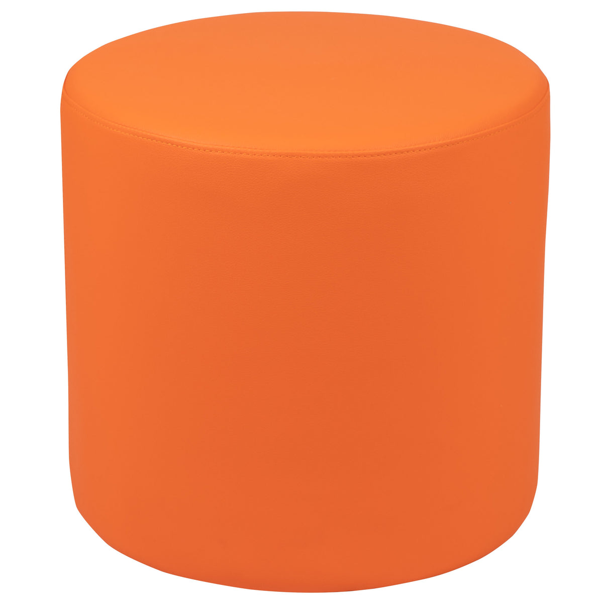 Flash Furniture ZB-FT-045R-18-ORANGE-GG 18"H Soft Seating Flexible Circle for Classrooms and Common Spaces - Orange - Main view