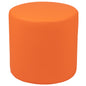 Flash Furniture ZB-FT-045R-18-ORANGE-GG 18"H Soft Seating Flexible Circle for Classrooms and Common Spaces - Orange - Main view