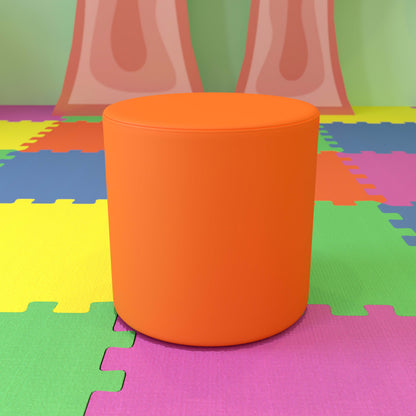 Flash Furniture ZB-FT-045R-18-ORANGE-GG 18"H Soft Seating Flexible Circle for Classrooms and Common Spaces - Orange - View 2