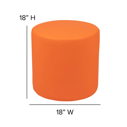 Flash Furniture ZB-FT-045R-18-ORANGE-GG 18"H Soft Seating Flexible Circle for Classrooms and Common Spaces - Orange - View 5
