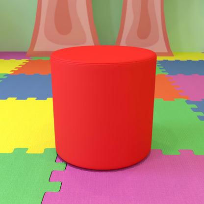 Flash Furniture ZB-FT-045R-18-RED-GG 18"H Soft Seating Flexible Circle for Classrooms and Common Spaces - Red - View 2