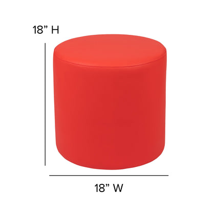 Flash Furniture ZB-FT-045R-18-RED-GG 18"H Soft Seating Flexible Circle for Classrooms and Common Spaces - Red - View 5