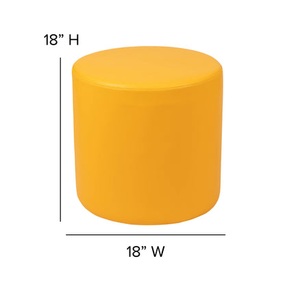 Flash Furniture ZB-FT-045R-18-YELLOW-GG 18"H Soft Seating Flexible Circle for Classrooms and Common Spaces - Yellow - View 5