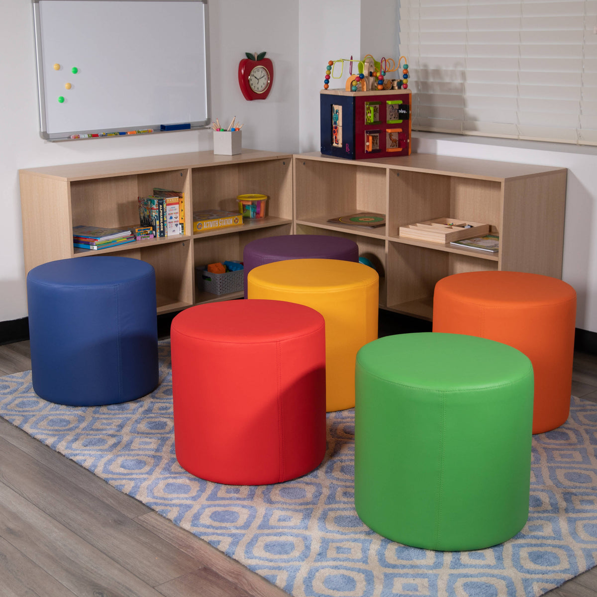 Flash Furniture ZB-FT-045R-18-YELLOW-GG 18"H Soft Seating Flexible Circle for Classrooms and Common Spaces - Yellow - View 6