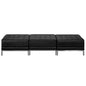 Flash Furniture ZB-IMAG-OTTO-3-GG Black LeatherSoft Backless Three Seat Bench w/Integrated Stainless Steel Legs - Main view