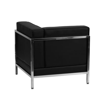 Flash Furniture ZB-IMAG-SECT-SET7-GG 9 Piece Black LeatherSoft Modular Sectional Configuration - Stainless Steel Legs - View 5