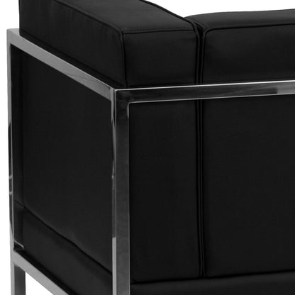 Flash Furniture ZB-IMAG-SECT-SET7-GG 9 Piece Black LeatherSoft Modular Sectional Configuration - Stainless Steel Legs - View 10