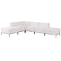 Flash Furniture ZB-IMAG-SECT-SET8-WH-GG 6 Piece White LeatherSoft Modular Sectional Configuration - Stainless Steel Legs (Melrose White) - Main view