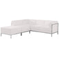 Flash Furniture ZB-IMAG-SECT-SET9-WH-GG 3 Piece White LeatherSoft Modular Sectional Configuration - Stainless Steel Legs (Melrose White) - Main view