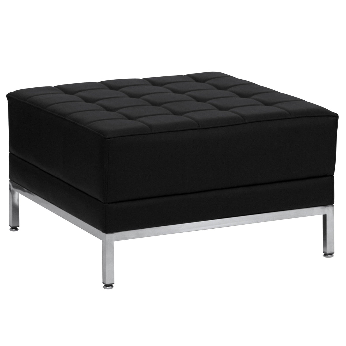 Flash Furniture ZB-IMAG-SET16-GG 5 Piece Black LeatherSoft Modular Sofa & Lounge Chair Set w/ Taut Back &Seat - View 5