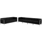 Flash Furniture ZB-IMAG-SET17-GG 5 Piece Black LeatherSoft Modular Sofa Set with Taut Back and Seat - Main view
