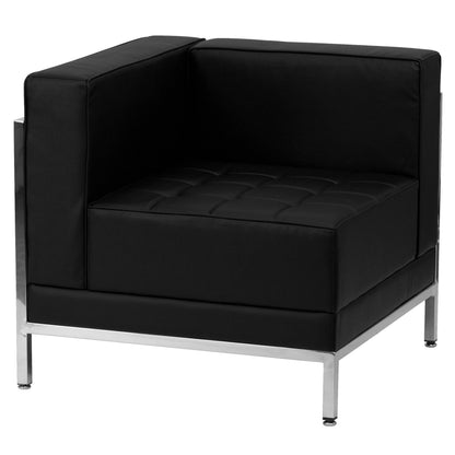 Flash Furniture ZB-IMAG-SET17-GG 5 Piece Black LeatherSoft Modular Sofa Set with Taut Back and Seat - View 4