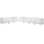Flash Furniture ZB-IMAG-SET17-WH-GG 5 Piece White LeatherSoft Modular Sofa Set with Taut Back and Seat (Melrose White) - Main view