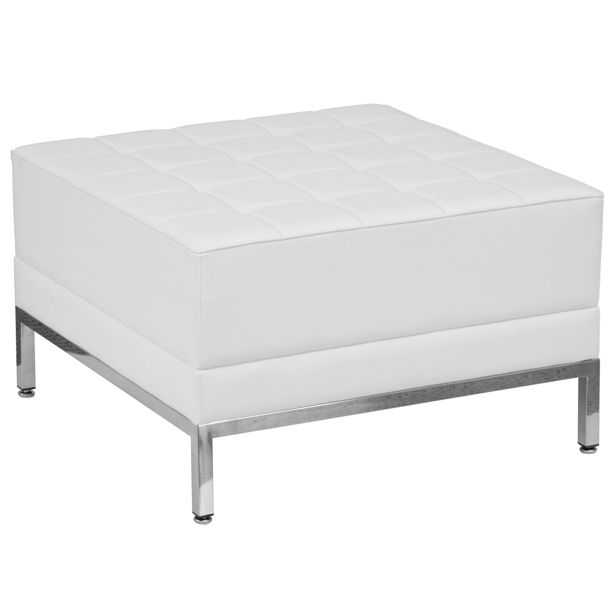 Flash Furniture ZB-IMAG-SET21-WH-GG 12 Piece White LeatherSoft Modular Sofa, Lounge & Ottoman Set - View 6