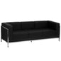 Flash Furniture ZB-IMAG-SOFA-GG Black LeatherSoft Modular Sofa with Quilted Tufted Seat and Encasing Frame - Main view