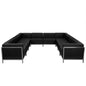 Flash Furniture ZB-IMAG-U-SECT-SET1-GG Black LeatherSoft Modular U-Shape Sectional Configuration, 10 Pieces - Main view