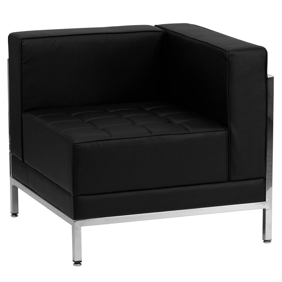 Flash Furniture ZB-IMAG-U-SECT-SET1-GG Black LeatherSoft Modular U-Shape Sectional Configuration, 10 Pieces - View 4